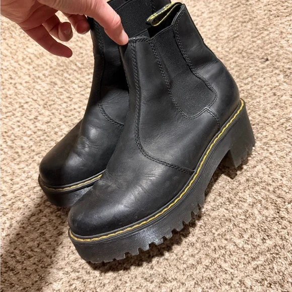 dr. marten Leather Platform Chelsea Boots - Picture 3 of 4